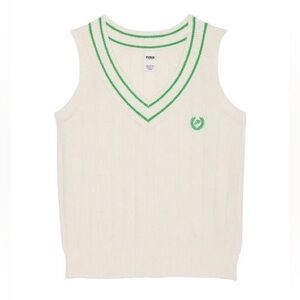 VICTORIA SECERT PINK KNIT SWEATER VEST - WHITE (NEW WITH TAGS)